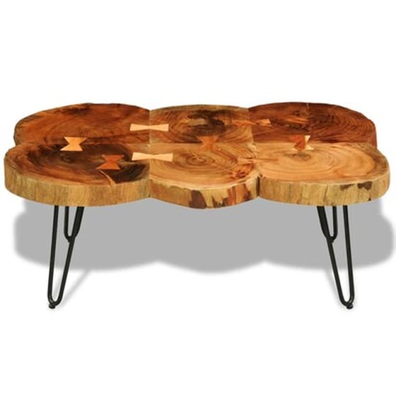 Τραπεζάκι Σαλονιού VidaXL από Μασίφ Ξύλο Sheesham 90x60x35cm - Καφέ image 2