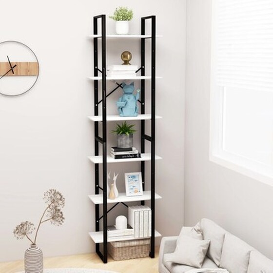 Vidaxl Ράφια Αποθήκευσης 2 Τεμ. Λευκό 60x30x210 Εκ. Μοριοσαν./μέταλλο image 3