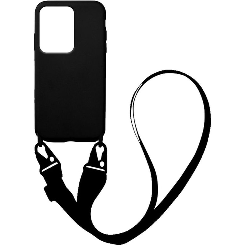 Θήκη Xiaomi Poco X5 5G/Redmi Note 12 Pro 5G - Sonique Carryhang Liquid Silicone Strap - Μαύρο