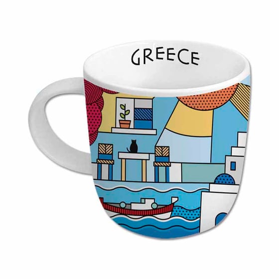 ATP Κεραμική Κούπα Πολύχρωμη Greece 360 ml image 1