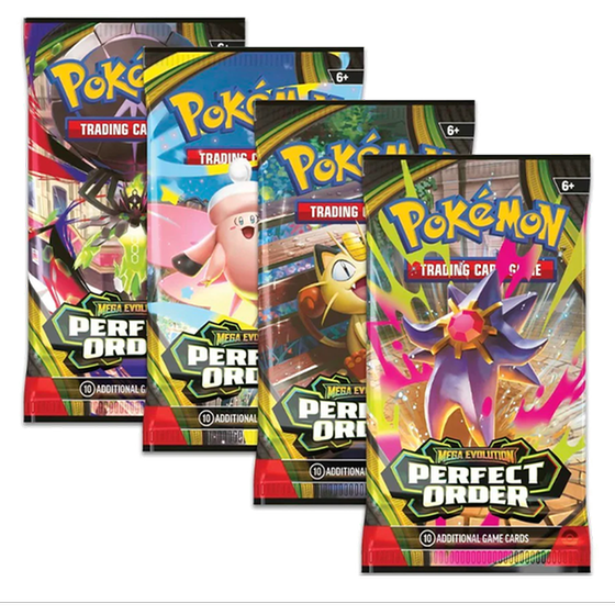 Κάρτες Pokémon TCG: Mega Evolution Perfect Order Expansion Booster 1 Τμχ - Τυχαία Επιλογή Σχεδίου image 0