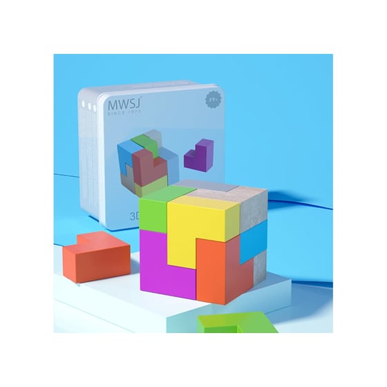 Classic World Ξύλινο Παιχνίδι - Πολύχρωμος Κύβος image 1