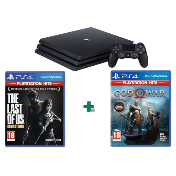 Σετ Κονσόλα PS4 Pro 1 TB + God of War Playstation Hits + The Last of Us Remastered PlayStation Hits - PS4 Games image 0