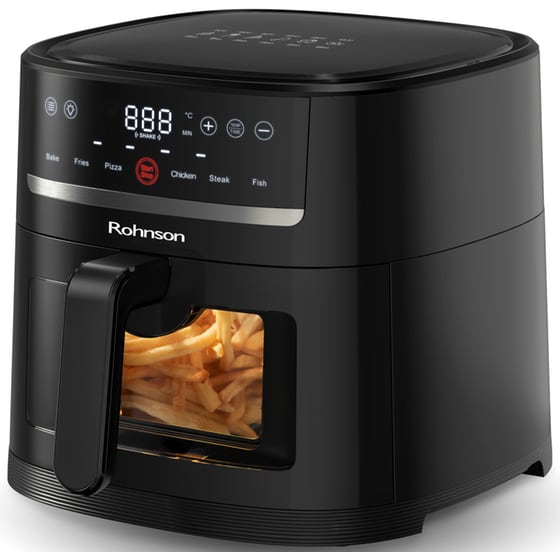 ROHNSON R-2804 με Αποσπώμενο Κάδο 1500 W 6 L Μαύρο Φριτέζα Αέρος image 1