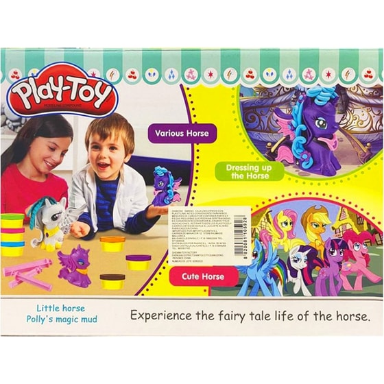 Σετ Πλαστοζυμαράκια Play Toy My Little Horse με 6 Βαζάκια και Εργαλεία image 1