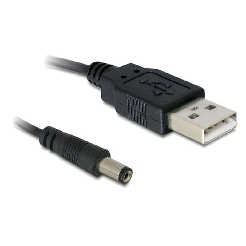 Καλώδιο DeLock USB-A Male σε DC 5.5 x 2.1mm – 1m