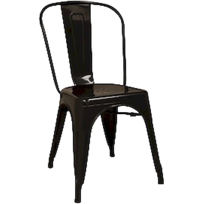 Καρέκλα Μεταλλική Woodwell Συσκευασία 10 Τεμάχια C9763 45x51x85cm - Μαύρη