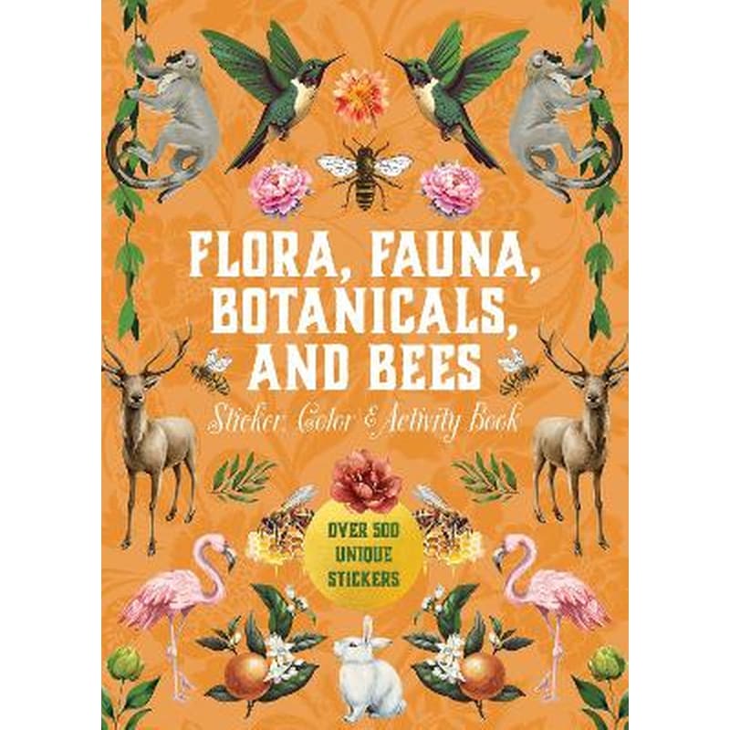 Flora, Fauna, Botanicals, and Bees Sticker, Color Activity Book