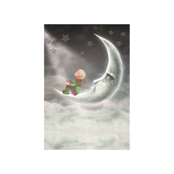 Ευχετήρια Κάρτα 12 Εποχές Αγόρι Φεγγάρι Silver image 0