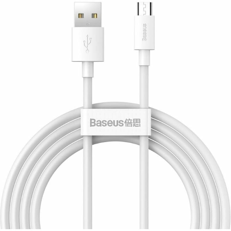 Baseus Καλώδιο TZCAMZJ-02 USB-A σε micro USB 1.50m Λευκό