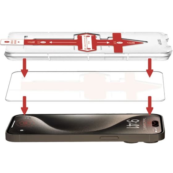 Προστατευτικό οθόνης Apple iPhone 15 Pro - Rosso FullFace Tempered Glass 9H image 1
