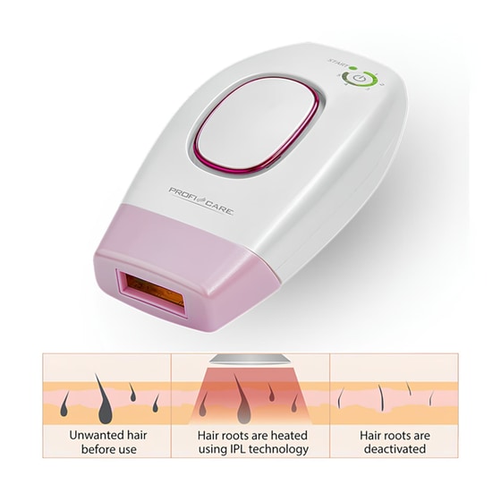 Αποτριχωτική Μηχανή PROFICARE PC-IPL 3024 PULSED LIGHT EPILATOR Ροζ image 3