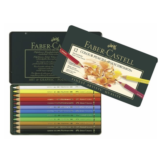 Ξυλομπογίες Faber 110012 Polychromos 12τεμ. Μεταλλική Κασετίνα image 0