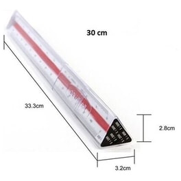 ABS SCALE RULER DELI 30CM 6 SCALE- RATE