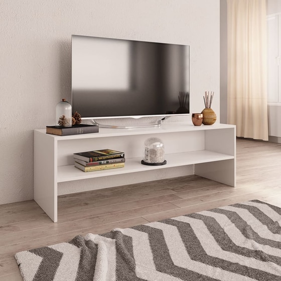 Έπιπλο Τηλεόρασης VidaXL από Μοριοσανίδα 120x40x40cm  - Λευκό image 2