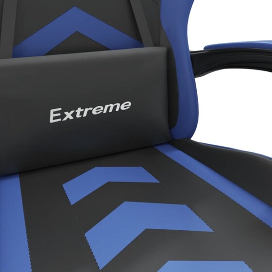 Καρέκλα Gaming VIDAXL 3143902 με Υποπόδιο από Τεχνητό Δέρμα - Μαύρο image 5