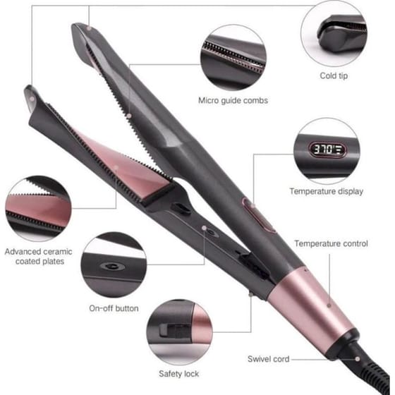 2 Σε 1 Curl & Straight Ψαλίδι Μαλλιών Γκρι image 8