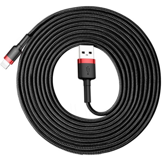 Καλώδιο δεδομένων Baseus Cafule Nylon Braided Usb to Lightning 3m - Black image 0
