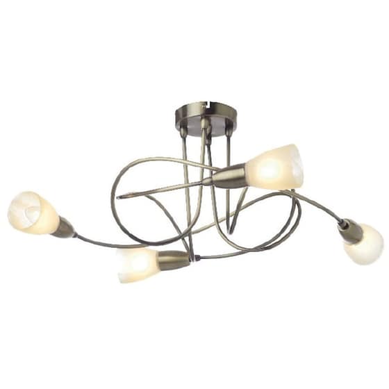 Φωτιστικό Οροφής Πολύφωτο Aca Kamet Mc542gab4 Γυάλινο/Μεταλλικό - Μπρονζέ/Λευκό image 0