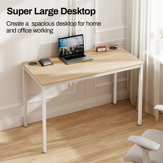 Γραφείο Μελέτης Eureka Ergonomic από Μοριοσανίδα 120x60cm - Μπεζ image 1