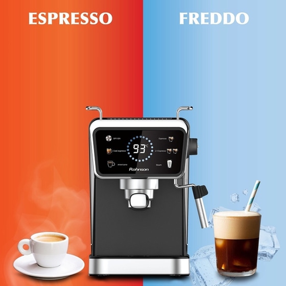 Rohnson Hot & Cold R-98015 1350W 20bar Μαύρo Αυτόματη Μηχανή Espresso image 7