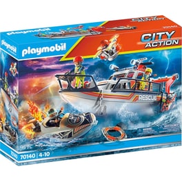 PLAYMOBIL® City Action Επιχείρηση Πυρόσβσης με Σκάφος Διάσωσης (70140)