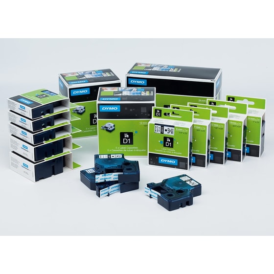 Dymo D1 12mm Black/white Labels 45013 image 1
