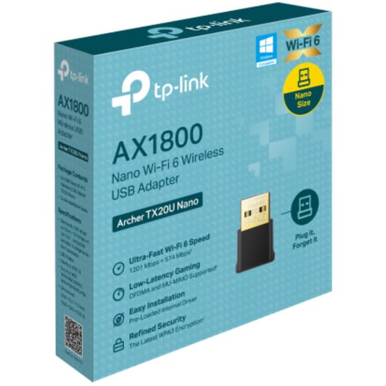 TP-Link TX20U ΝΑΝΟAΧ1800 Αντάπτορας Δικτύου Ασύρματη Σύνδεση 1201 Mbps WiFi 6 image 4