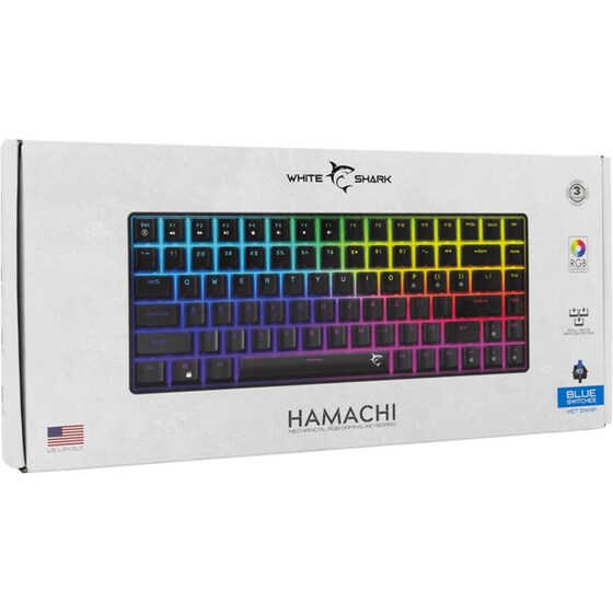 White Shark Hamachi Ενσύρματο Gaming Πληκτρολόγιο - Black (US) image 7
