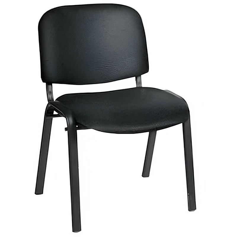 Καρέκλα Επισκέπτη Woodwell 6 Τμχ. από Τεχνητό Δέρμα – Μαύρη
