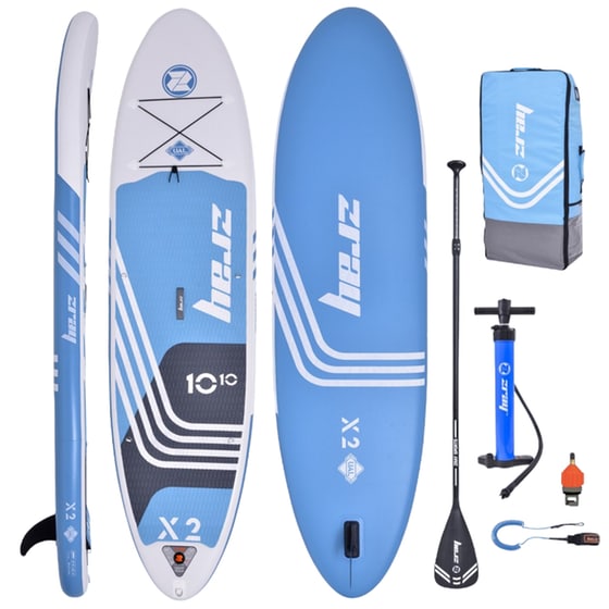Φουσκωτή Σανίδα SUP X-Rider ZRAY X2 Deluxe Complete Package 330 x 81 cm - Γαλάζια image 0