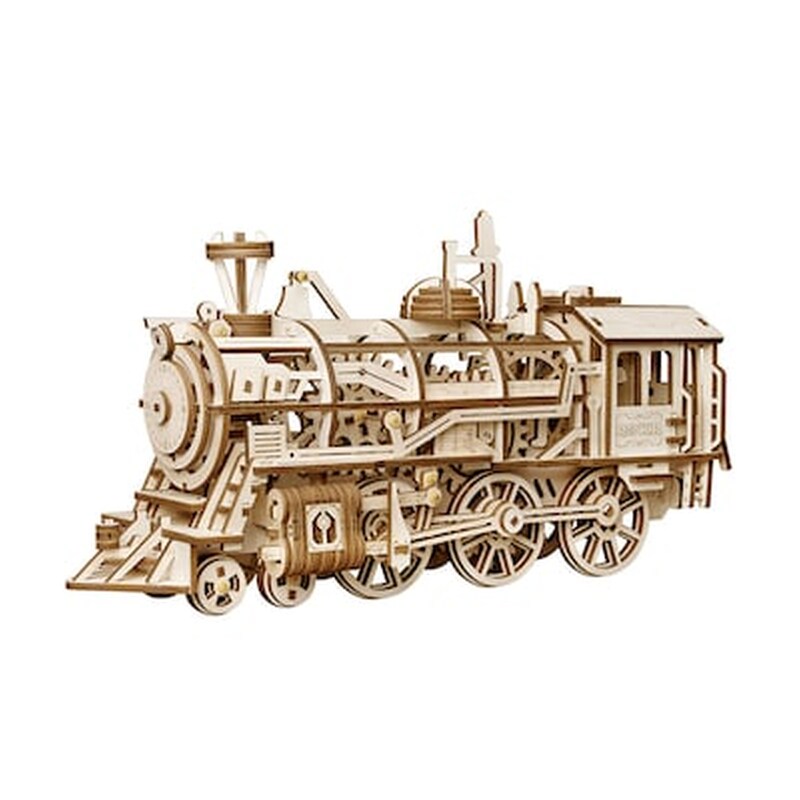 Robotime Locomotive 3d Ξύλινο Μηχανικό Puzzle