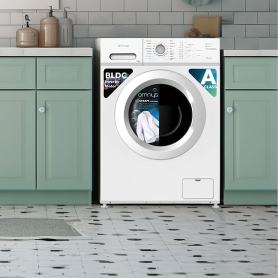 OMNYS WNM-7WH25BAS 7kg 1.200 Στροφές Λευκό Πλυντήριο Ρούχων image 1