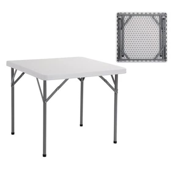 Τραπεζάκι Σαλονιού Woodwell από Αλουμίνιο Blow 86x86cm - Λευκό image 1