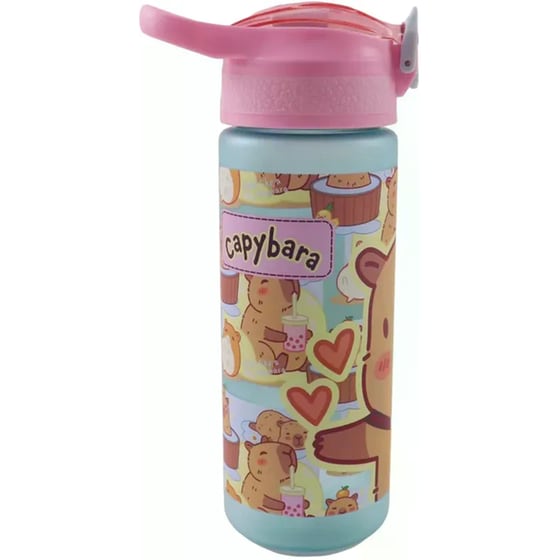 Παγούρι Gim με Καλαμάκι Capybara Happy Life 600ml image 1