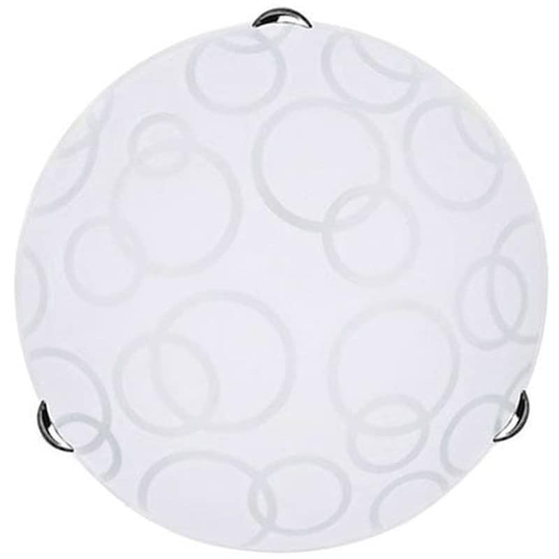 EUROLAMP Φωτιστικό Πλαφονιέρα Eurolamp Leia 145-22401 από Μέταλλο/Γυαλί - Λευκό