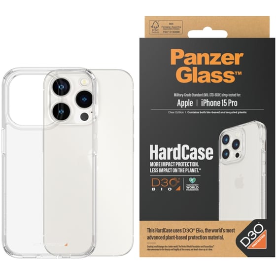 Θήκη Apple iPhone 15 Pro - PanzerGlass Hardcase with D30 - Διάφανο image 2