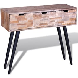 Κονσόλα Vidaxl από Ανακυκλωμένο Ξύλο Teak 87x31x75 cm - Καφέ