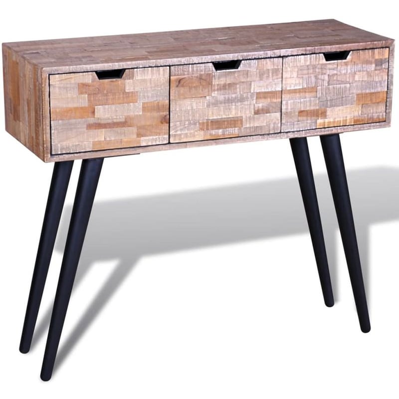 VIDAXL Κονσόλα Vidaxl από Ανακυκλωμένο Ξύλο Teak 87x31x75 cm - Καφέ