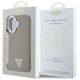 Θήκη Apple iPhone 16 - Guess Tringle Logo - Brown