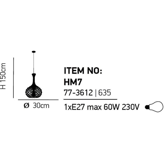 Φωτιστικό Οροφής Μονόφωτο Homelighting Rep από Μέταλλο 30x30x120 cm - Μαύρο/Μπεζ image 1