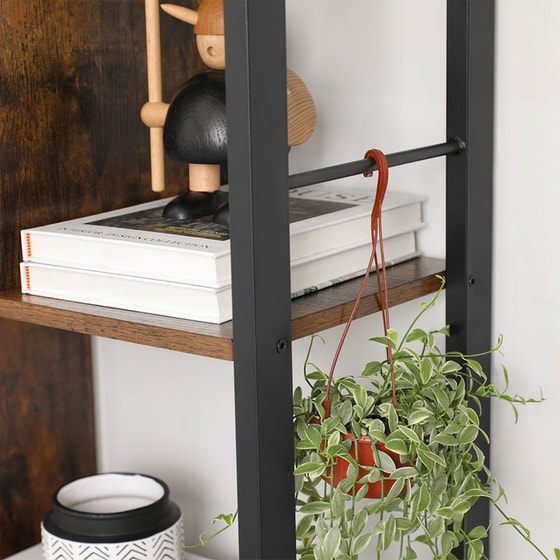 Ραφιέρα Vasagle Lbc022b01 από Μοριοσανίδα/Μέταλλο 74x30x154.5cm - Καφέ/Μαύρο image 7