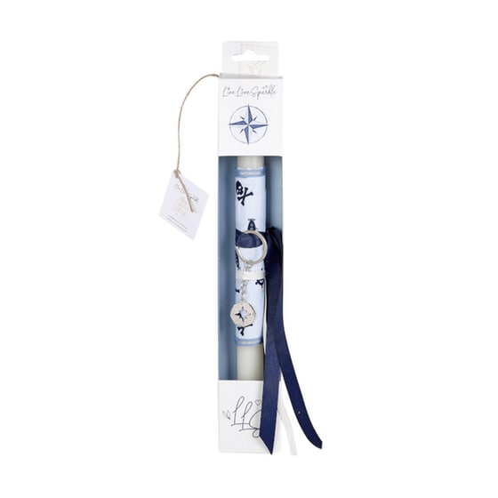 Λαμπάδα Αρωματική Live Love Sparkle Μπρελόκ Πυξίδα 30 cm image 0