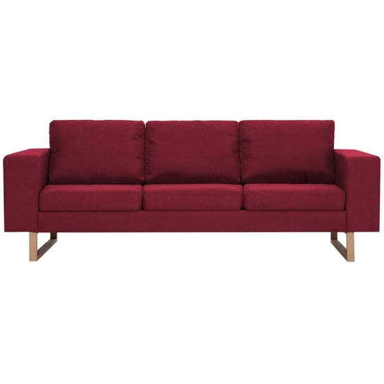 Τριθέσιος Καναπές VidaXL 200x82cm - Μπορντό image 2
