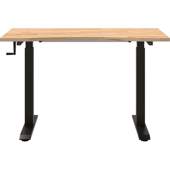 Γραφείο VidaXL από Μασίφ Ξύλο Δρυός 120x60 cm - Μαύρο και Φυσικό image 3