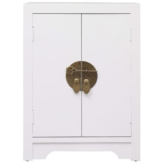 Vidaxl Κομοδίνο Λευκό 38 X 28 X 52 Εκ. Από Ξύλο Παυλώνιας image 3