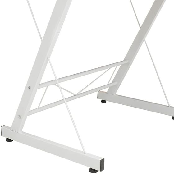 Γραφείο Γωνιακό Pakoworld Levi από MDF 158x120x73 cm - Μπεζ/Λευκό image 5