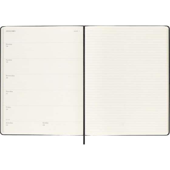 Ημερολόγιο Εβδομαδιαίο 2027 Moleskine 12M XL Hardcover Μαύρο image 2
