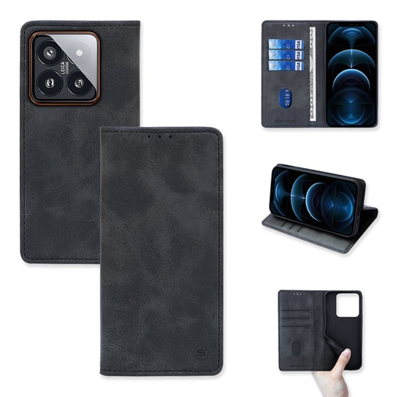 Θήκη Xiaomi Xiaomi 14 Pro - Sonique Vintage Magnet Wallet - Μαύρό image 0