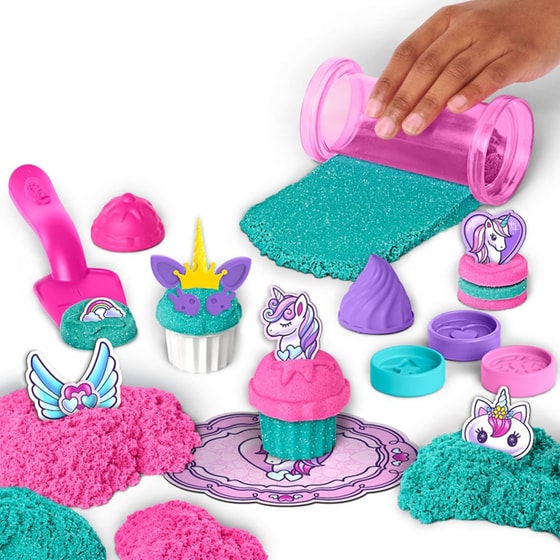 Spin Master Kinetic Sand Παιχνίδι Κατασκευών με Άμμο Unicorn Bake Shoppe (6065201) image 2